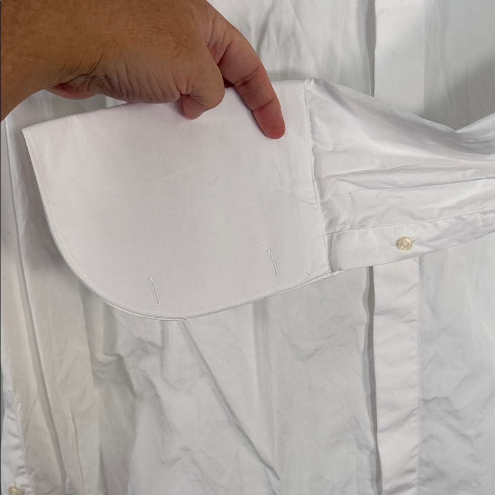 Suit Supply Men's White Slim Fit‎ Egyptian 100% Cotton Dress Shirt Sz 16-1/2 - Picture 10 of 11